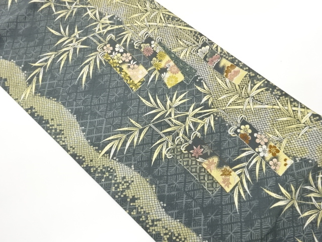 JAPANESE FUKURO OBI / WOVEN FLOWERS